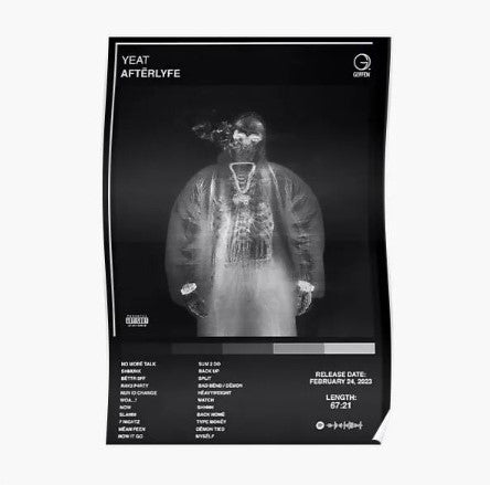 Yeat Afterlife wall poster