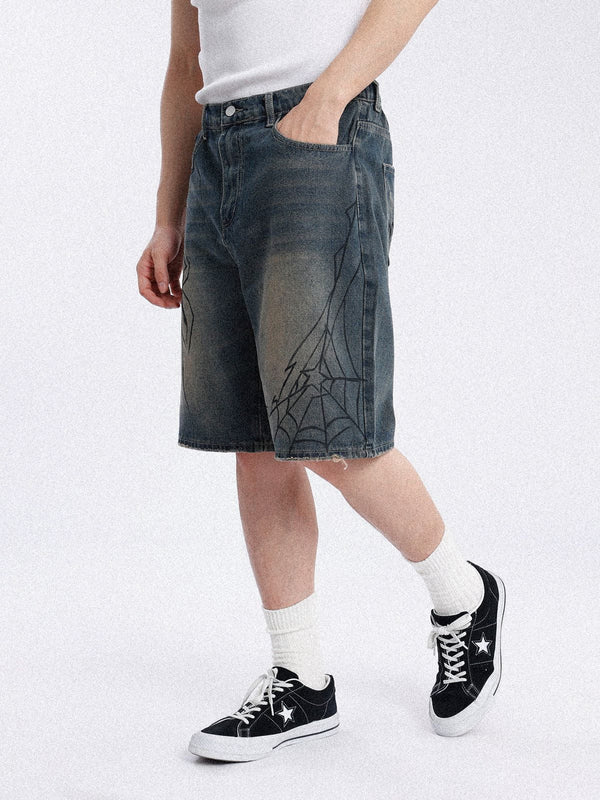 Y2k Spider Jorts