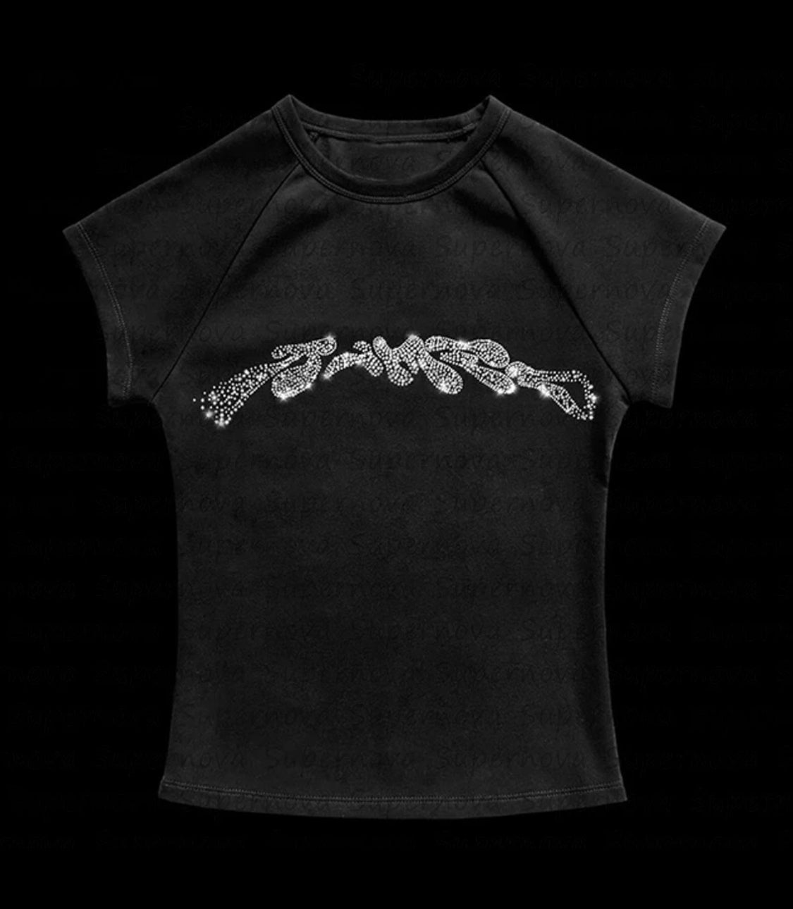 Y2k black Cropped Top