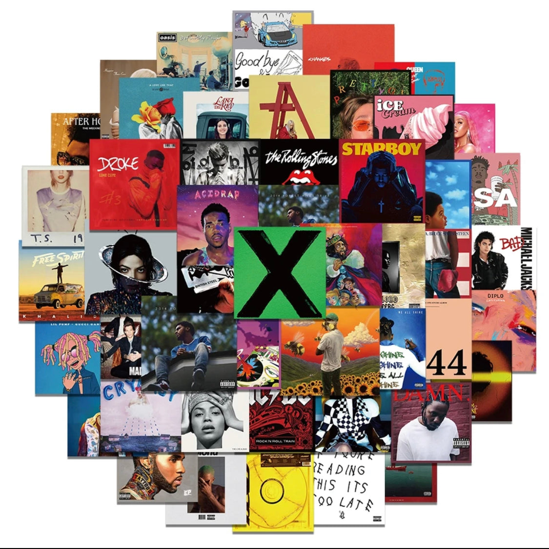 RANDOM ALBUM COVER ADHESIVE SQUATE