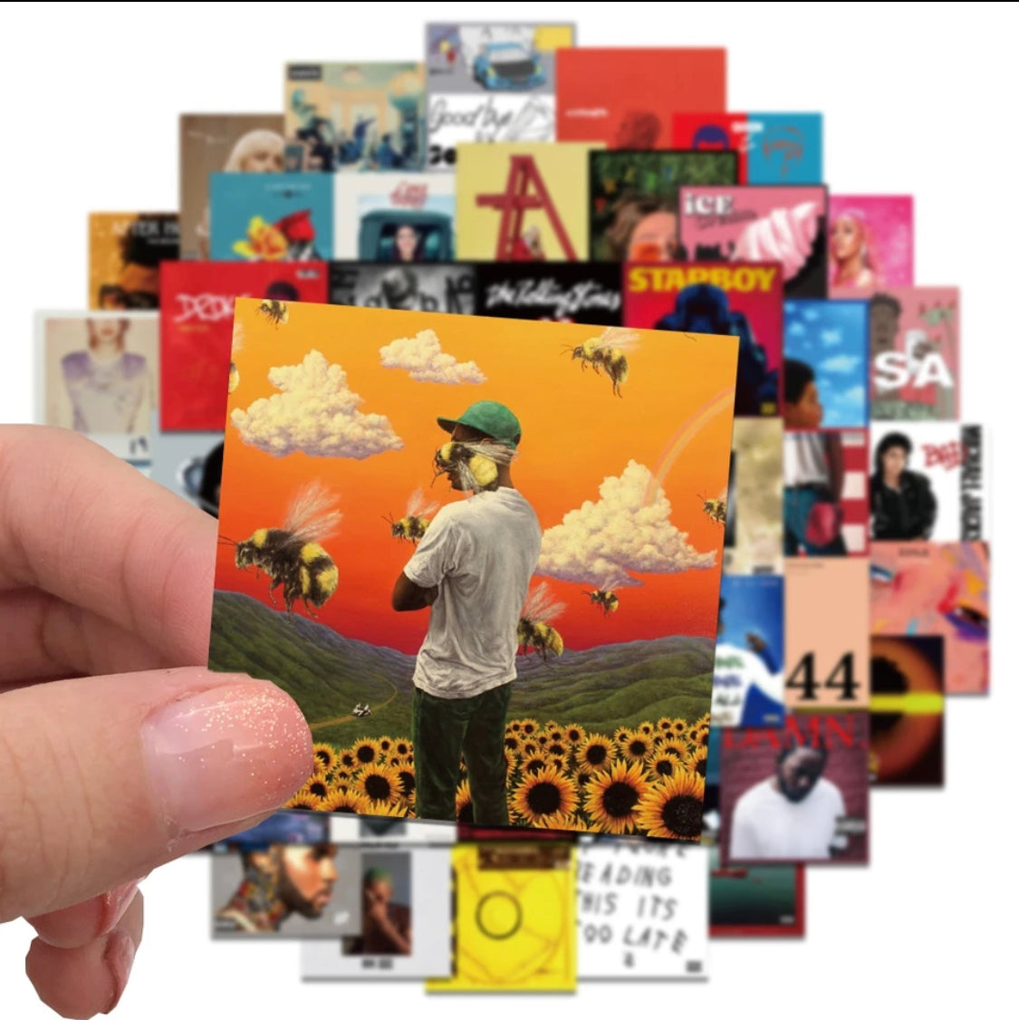 RANDOM ALBUM COVER ADHESIVE SQUATE