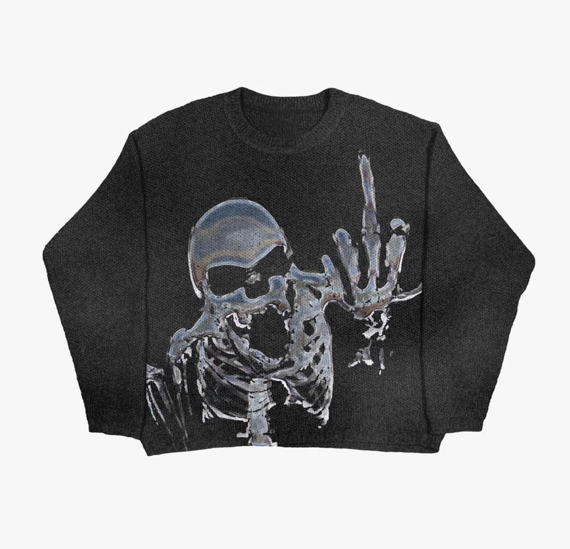 SKELETON Y2K SWEATSHIRT