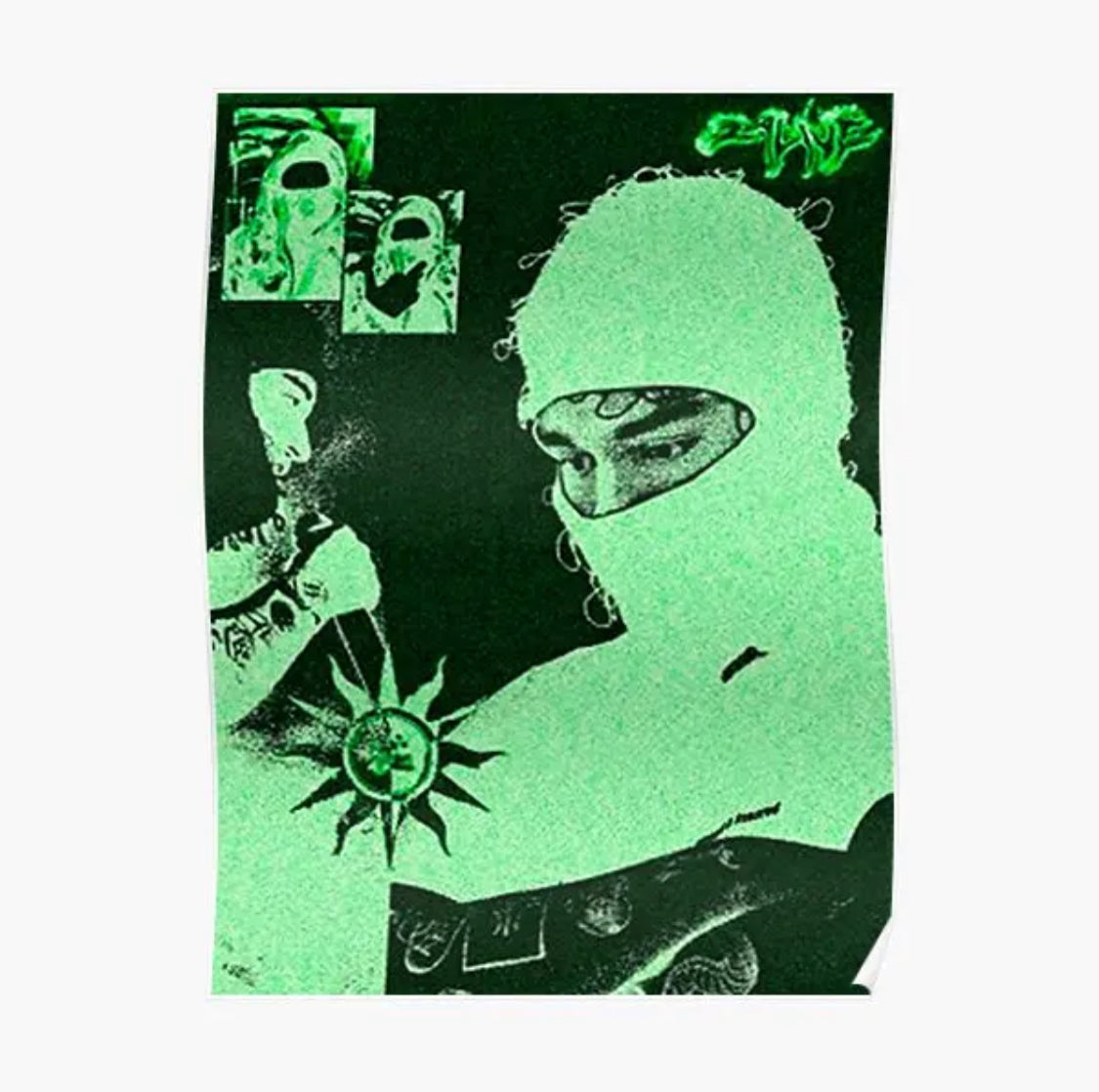 Yeat Neon Green Art Poster