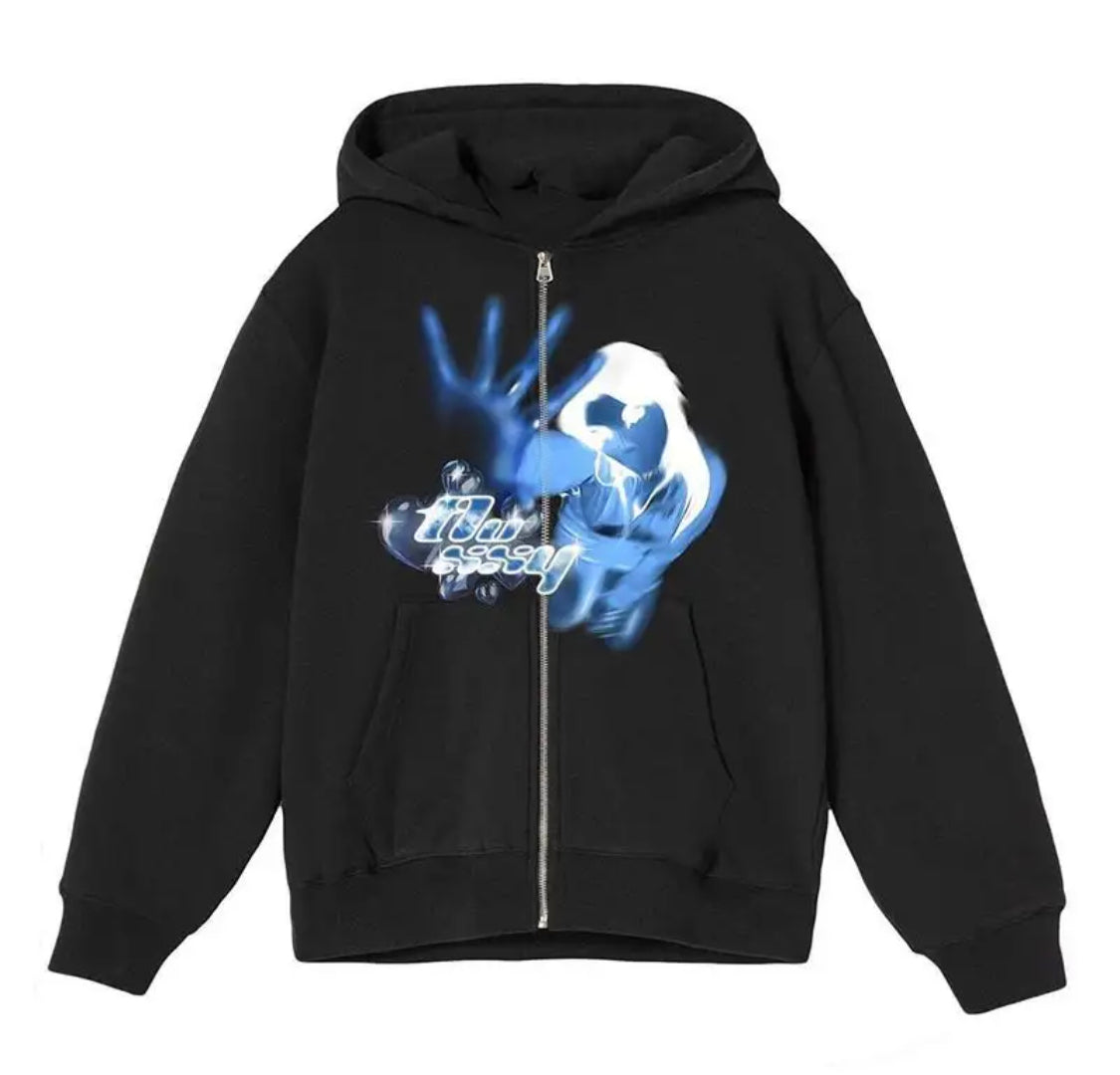 Y2k Blue Girl Zip