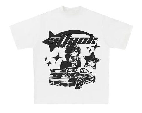 Y2k Car Girl Stars T-shirt